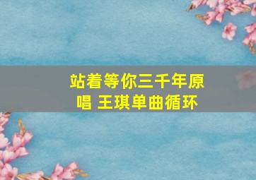 站着等你三千年原唱 王琪单曲循环